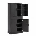 Sideboard aus MDF in Schwarz, 180 cm x 90 cm x 40 cm