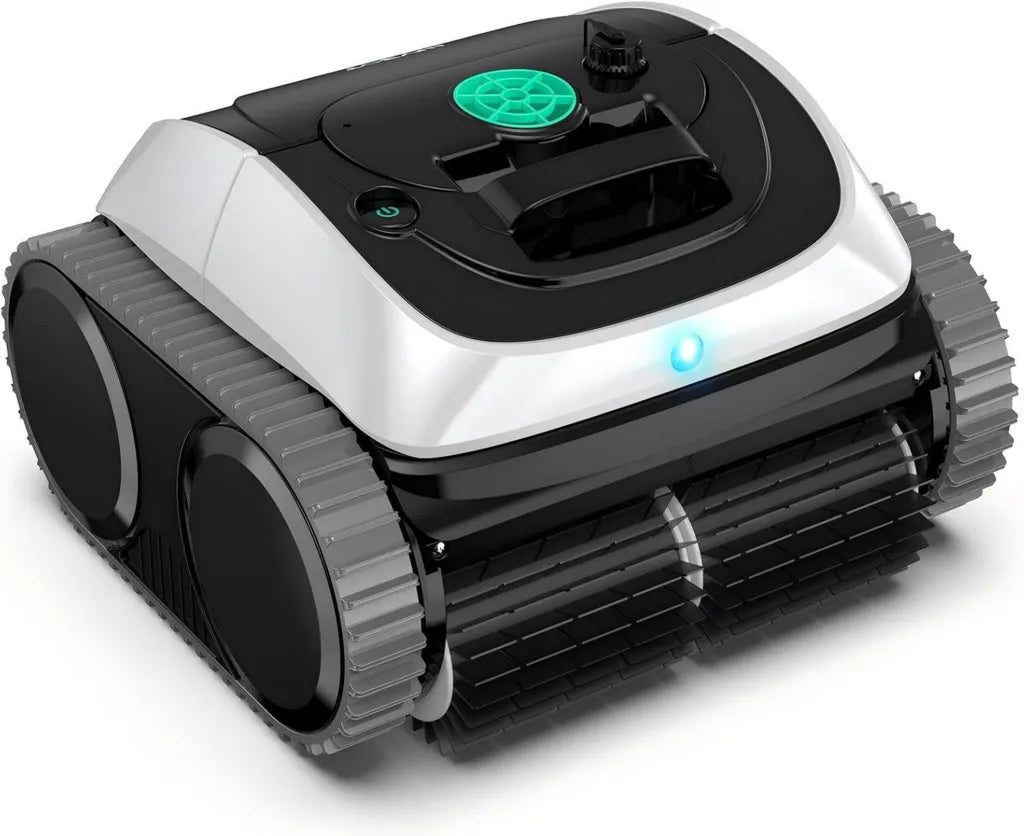 Fortschrittlicher WYBOT C1-01 Poolroboter für Einbau- und Überflur Pools, 150 Min Akkulaufzeit, 4-in-1 Reinigung für Boden und Wände bis 150m², Intelligente Navigation & App-Steuerung, Weiß & Hellgrün