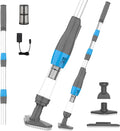Kabelloser 3-in-1 Poolsauger mit Akku und Teleskopstange, 90 Min. Laufzeit, ideal für kleine Pools, Spas und Whirlpools, Grau