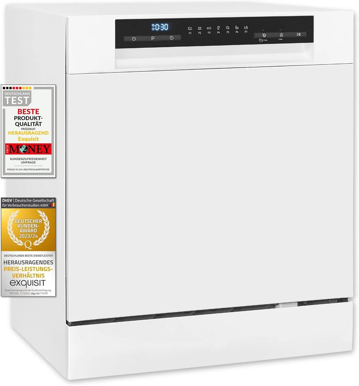 Exquisit GSP508-030D Geschirrspüler, 55 cm, Spülmaschine, Weiß