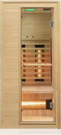 Infrarot-Saunakabine: Holzkonstruktion, LED-Anzeige, 90cm, Dewello