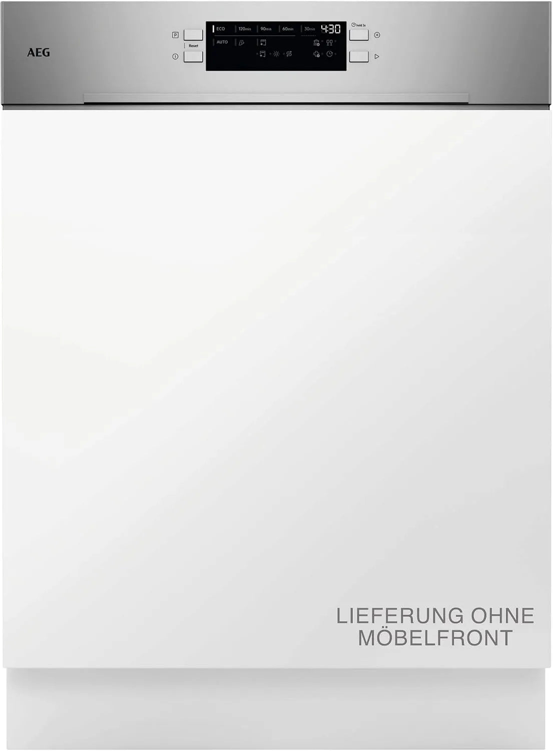 AEG GT620B2SCM Geschirrspüler, 60cm, 44 dB, Spülmaschine, 14 MG, AEG Teilintegrierter 6000 Geschirrspüler, kraftvolle Reinigung mit 3x besserer