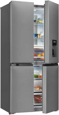 Exquisit MD430-100-WS-200E Kühlschrank, Edelstahl, Exquisit Multi-Door Kühlschrank MD430-100-WS-200E inoxlook