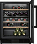 Siemens iQ500 KU21WAHG0 Weinkühlschrank, 120 L, 82 x 60 cm, 44 Flaschen, 5 bis 20 °C, 2 Temperaturzonen, Zwei separat gesteuerte Temperaturzonen