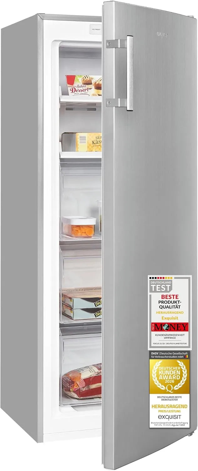 Exquisit Gefrierschrank, 161 L, No Frost, Gefrierfach, Tiefkühlschrank