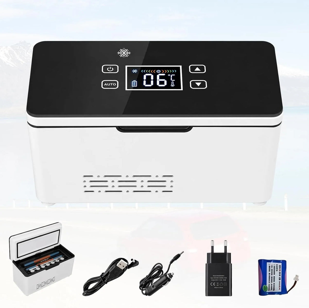 Elektrische Kühlbox, 0 bis 18 °C, Insulin, tragbar, mobile Kühlbox
