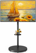 TV-Möbel, 86 Zoll, Höhenverstellbarer Rollbarer TV-Ständer für 37-86 Zoll Fernseher