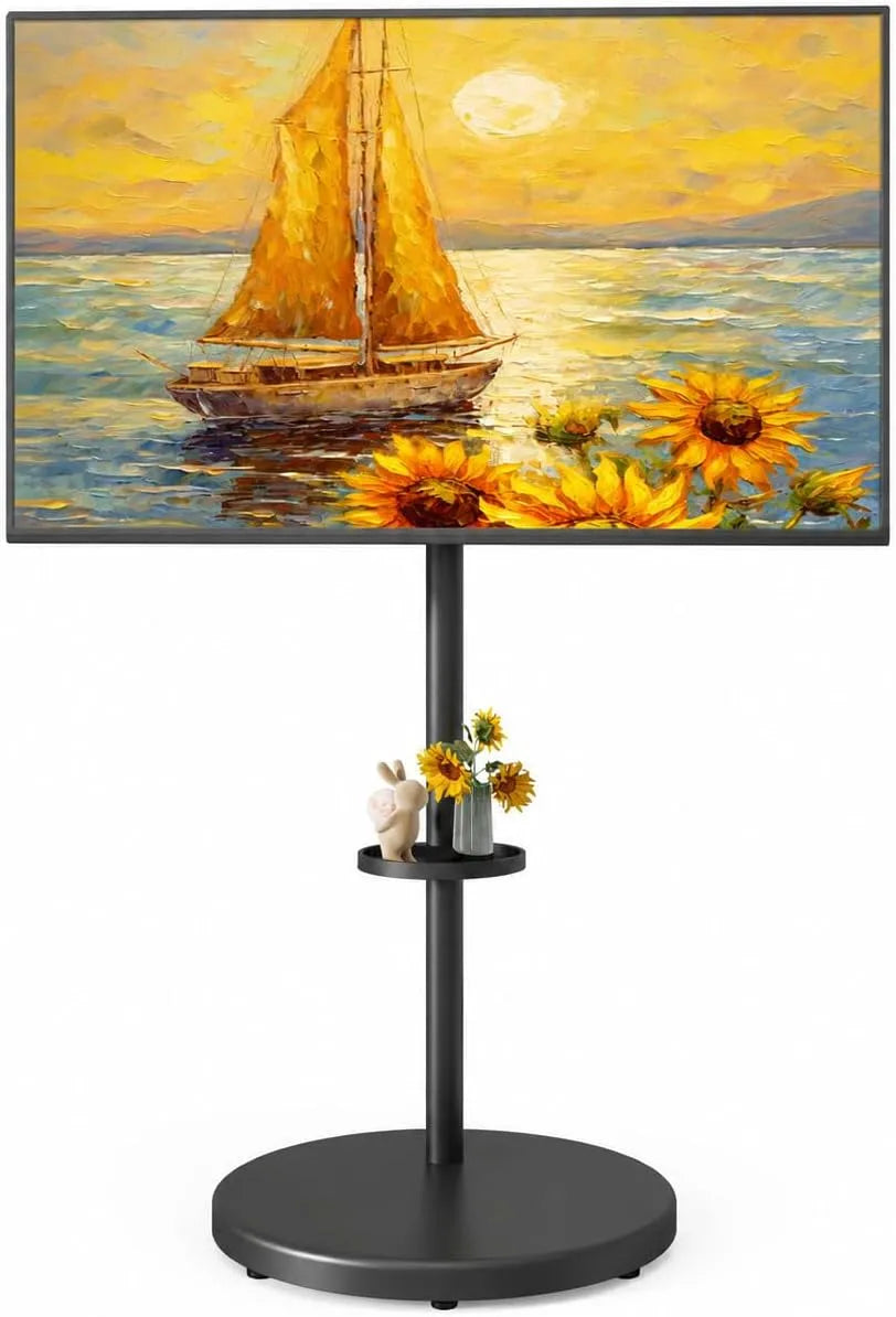 TV-Möbel, 86 Zoll, Höhenverstellbarer Rollbarer TV-Ständer für 37-86 Zoll Fernseher