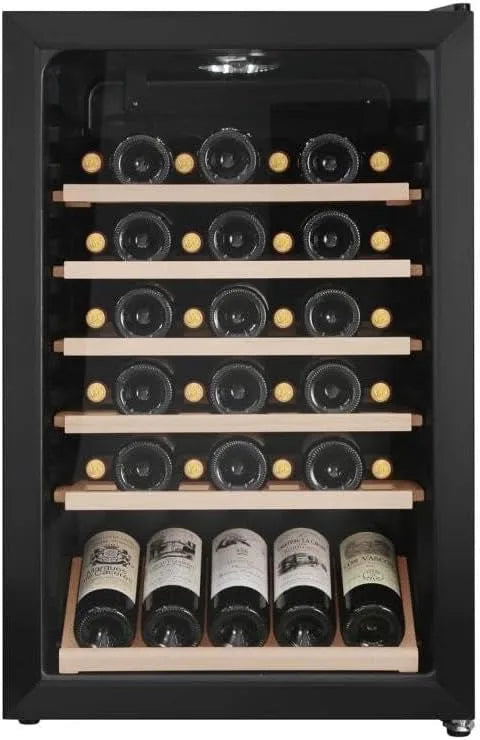 Weinkühlschrank, 45 Flaschen, 4 bis 22 °C, Glas, Cavin Polar Collection 49, Holzregalböden, 1 Temperaturzone 4-22°C, Kompressorkühlung