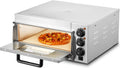 VEVOR Elektrischer Pizzaofen, gewerblich, Restaurant, Edelstahl, Silber, Mehrzweck-Pizzamaker Indoor, VEVOR kommerzieller Pizzaofen Backofen, zu Hause
