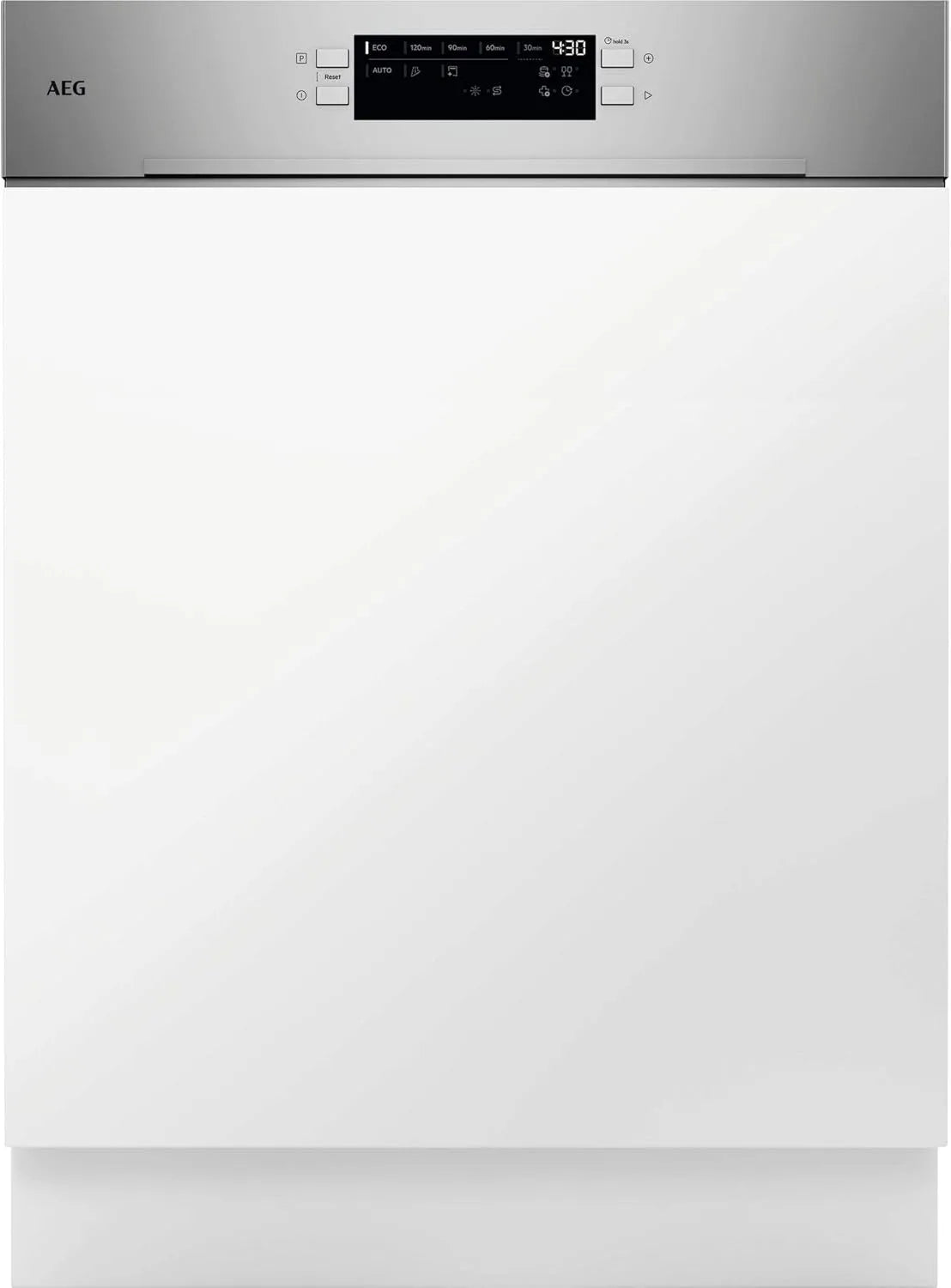 AEG GT620C2SCM Geschirrspüler, 60cm, 44 dB, Spülmaschine, 14 MG, AEG Teilintegrierter 6000 Geschirrspüler, kraftvolle Reinigung mit 3x besserer