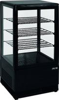 Kühlvitrine, 70 L, Schwarz, Kunststoff, Saro 330-10051 Mini-Umluftkühlvitrine