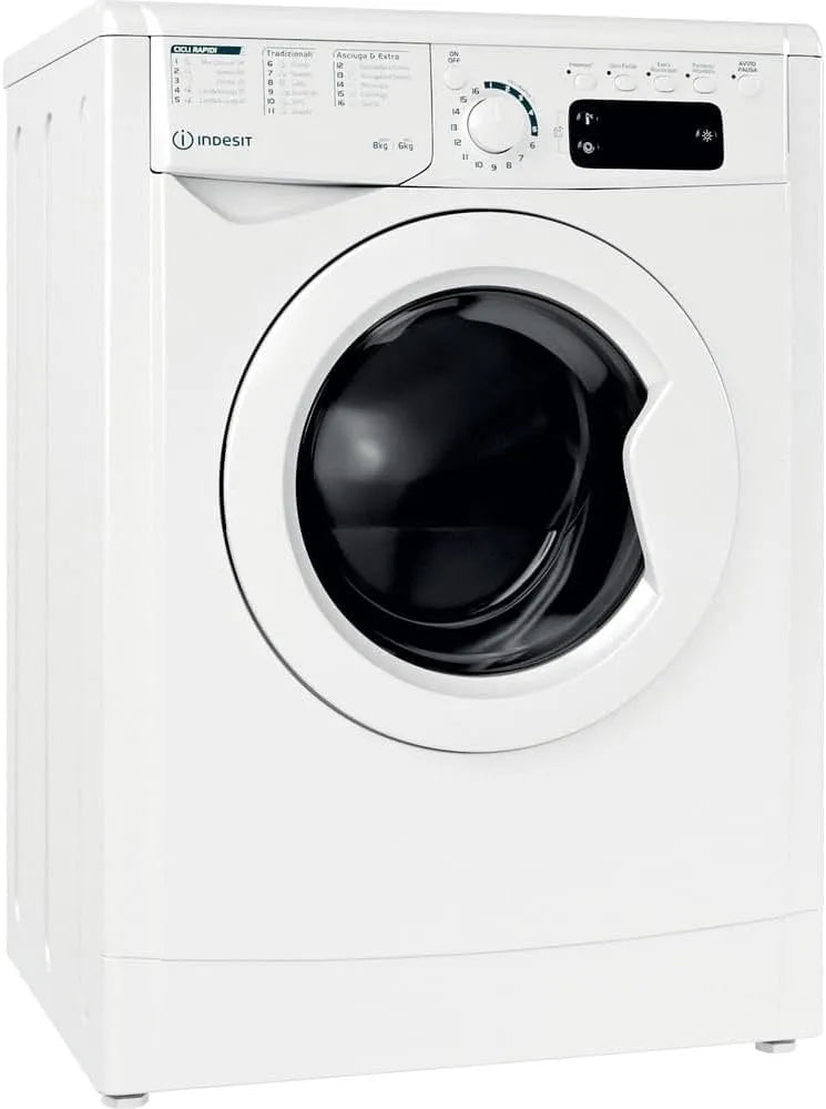 Waschtrockner, 59, 5 cm, 8 kg, Energieklasse D, Waschmaschine, Trockner, freistehend, Weiß, Schleuderdrehzahl 1400 Umdrehungen pro Minute, Höhe 85