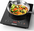 Induktionskochfeld 10H-Timer 220V-240V, 2000 W, 220 V, Induktionsplatte, Touch-Bedienung, tragbar, 8 Kochfunktionen & Touch-Steuerung, Karinear