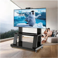 TV-Möbel 320-Zoll-Fernseher, tragbar, Transportrollen, höhenverstellbar für, für Zuhause, Hotels, Fitnessstudios und Studios. Vielseitig und mobil