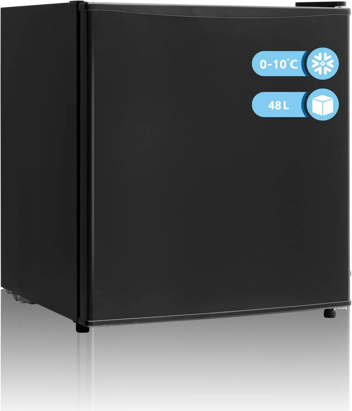 Kühlschrank 220-240V, 45 L, 240 V, 39 dB, leise, Schwarz, Minibar für Zimmer, Kühlschrank 45L, Minikühlschrank mit Umkehrbare Tür 220-240V, Hotel