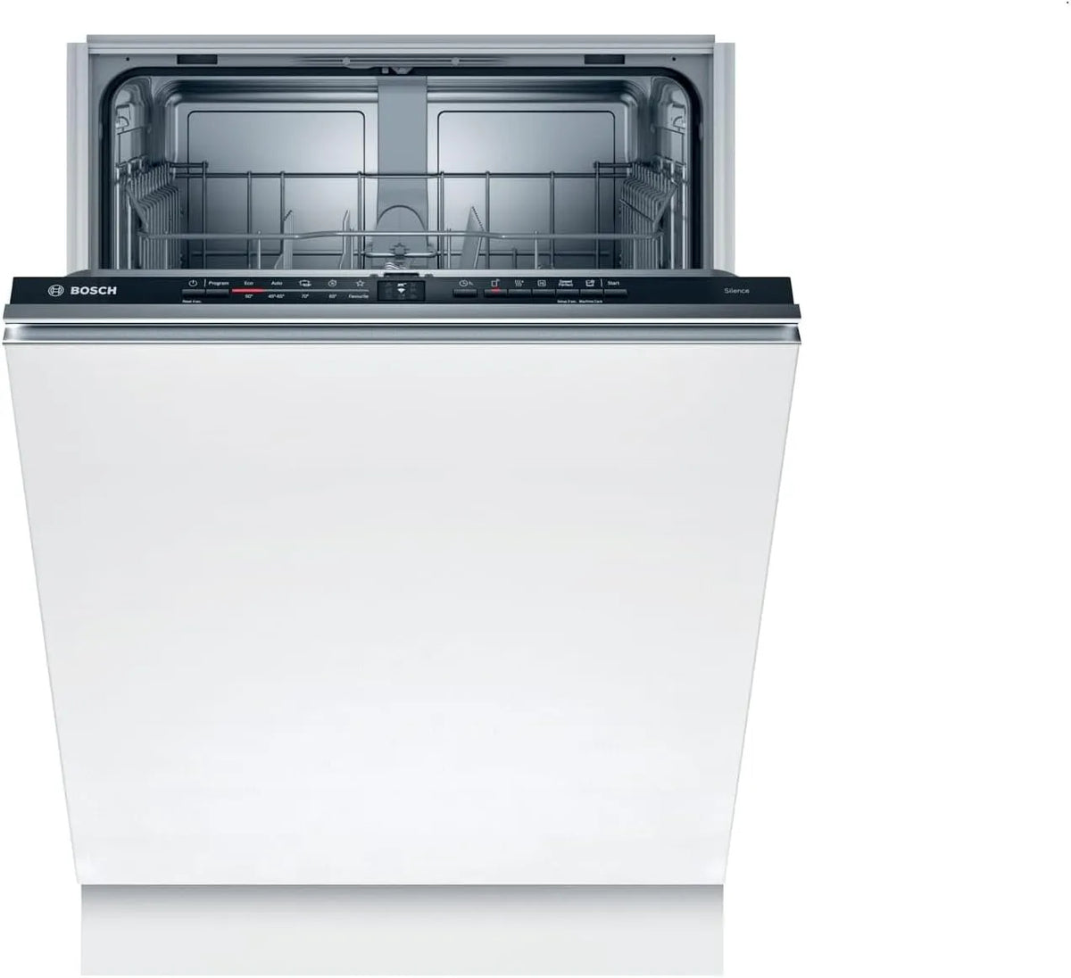 Bosch Serie 2 SBV2ITx22E Geschirrspüler, 60 cm, Home Connect, vollintegriert, leise, 5 cm Nischenhöhe, 92, 92 kWh, 100 Zyklen, 12 MGD, SuperSilence