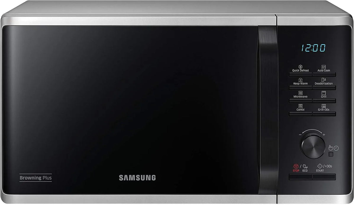 Samsung MG2AK3515AS/EG Mikrowelle, 48, 9 cm, 800 W, Grill, Auftaufunktion, Mikrowellenofen, Silber, 23 l Garraum, 27 Automatikprogramme, 9 cm Breite