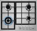 AEG HGB64420SM Gaskochfeld, 60 cm, autark, Edelstahl, Gaskocher, Silber