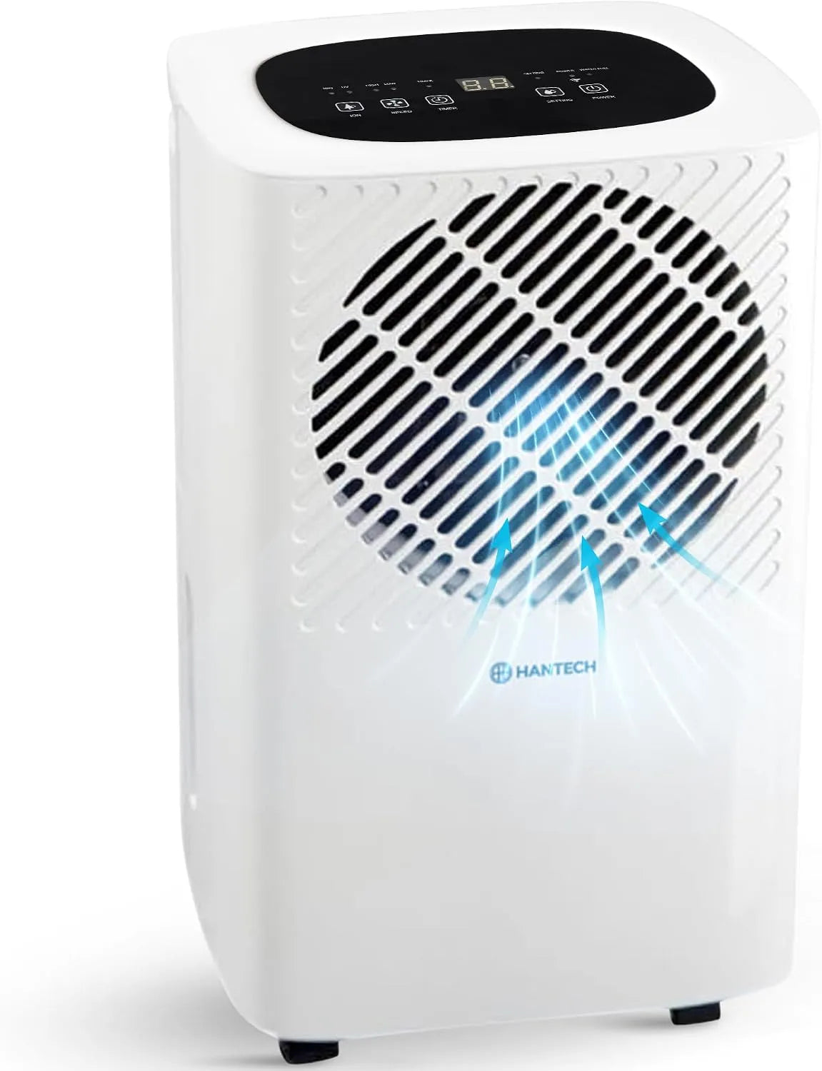 Luftentfeuchter, 10 L, HANTECH 10L, Tag, Timer, großer Wassertank, leise, schnelle Wäschetrocknung für Keller, Badezimmer, Wohn- und Schlafbereich