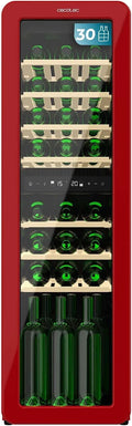 Cecotec Bolero Grandsommelier Origin Weinkühlschrank, 30 Flaschen, 5 bis 12 °C, 2 Temperaturzonen, No Frost, LED-Steuerung, NoFrost, Holzregale