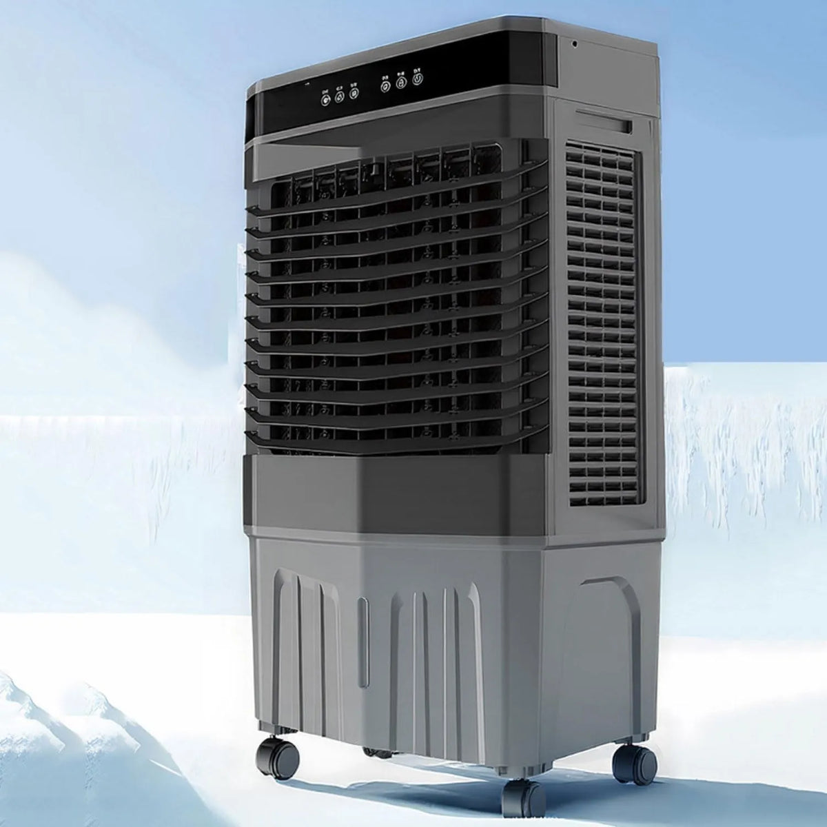 Klimaanlage 12H, tragbar, Timer, 3 Geschwindigkeiten, Oszillation, großer Wassertank, Eispack