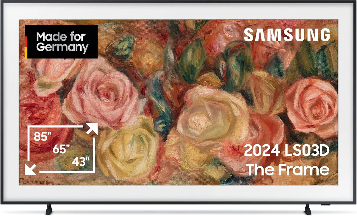 Samsung GQ75LS03DAUxZG Smart TV, 75 Zoll, Fernseher, 4K UHD, QLED, 2024, Samsung TV mit mattem Display und austauschbarem Rahmen, Art Mode, Deutsches