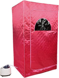 Tragbare Dampfsauna: mit Fernbedienung, 100 x 80 x 170 cm, rot