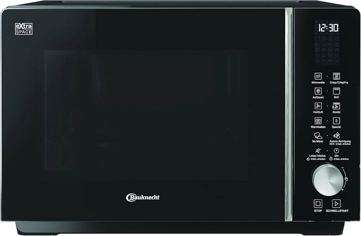 Bauknecht Mikrowelle, 25 L, Grill, Mikrowellenofen, Bauknecht MF 258 B Mikrowelle, Quarz Grill, Extra Space: Kombi Ohne Drehteller, My Menu, Crisp