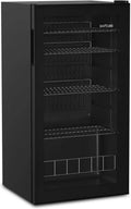 Kühlschrank, 90 L, Glas, leise, Schwarz, energieeffizient & kompakt, °CUBES BAR°CUBE 90L Getränkekühlschrank mit Glastür & LED
