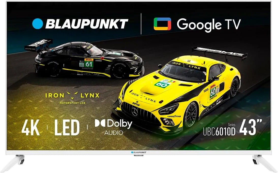 Google 43UBG6010S Smart TV, 43 Zoll, Fernseher, 4K UHD, HDR, Dolby Audio, WLAN, Bluetooth, LCD-Display, Weiß, LED-LCD, Dolby Atmos, 108 cm