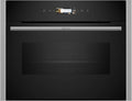 NEFF C24MR21N0 Mikrowelle, 60 x 45cm, Touch-Bedienung, Inverter, Edelstahl, Mikrowellenofen, Full Touch TFT-Display, N 70, Compact-Backofen, Soft Open