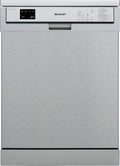 Sharp QW-HY26F393I-DE Geschirrspüler, 60cm, 9 Programme, freistehend, Edelstahl, 15 Maßgedecke, Inox