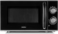 Mikrowelle, 17 L, Auftaufunktion, Schwarz, MD 15644, 700 Watt Leistung, 6 Stufen, silber
