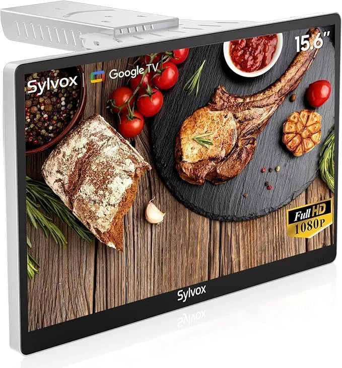 Google 1080P Smart TV, 15, 6 Zoll, Fernseher, Full HD, SYLVOx 15, 6 Zoll Küchenfernseher - Mini Smart Google TV