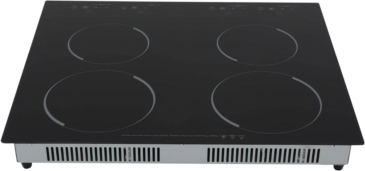 Kochfeld, 4 Kochzonen, 6000 W, Touch-Bedienung, Timer, Elektro-Keramik-Herd, Elektroherd Kochfeld Infrarot 6000W Touchscreen 4 Kochzonen Eingebautes