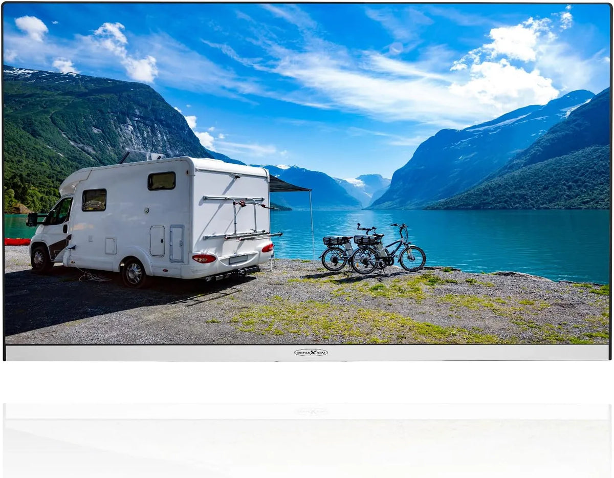 Smart TV, 24 Zoll, Fernseher, REFLExION LEDx24I cm, 24, Triple-Tuner DVB-T2, S2, rahmenlos, WLAN, Bluetooth, Android OS, Full HD, Camping, Schwarz