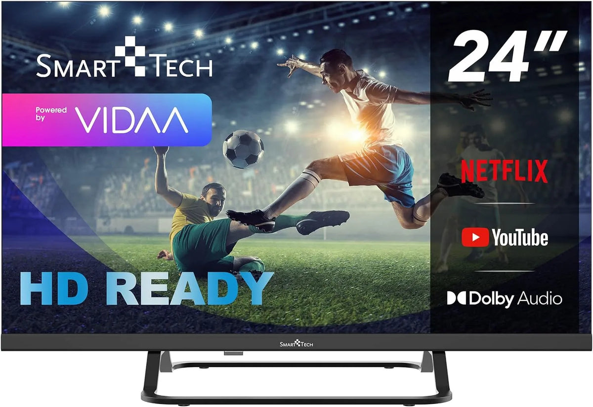Smart TV 24HV02V, 24 Zoll, Fernseher, Smart Tech 24HV02V Fernseher 24 Zoll Smart TV VIDAA mit HD-Ready Auflösung