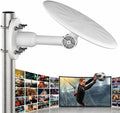 Smart TV 1080P 10m, Fernseher, 4K UHD, unterstützt 8K 4K, 10m Kabel, TV Antenne für stabilen Empfang, wetterfeste TV Außenantenne, OutWhite