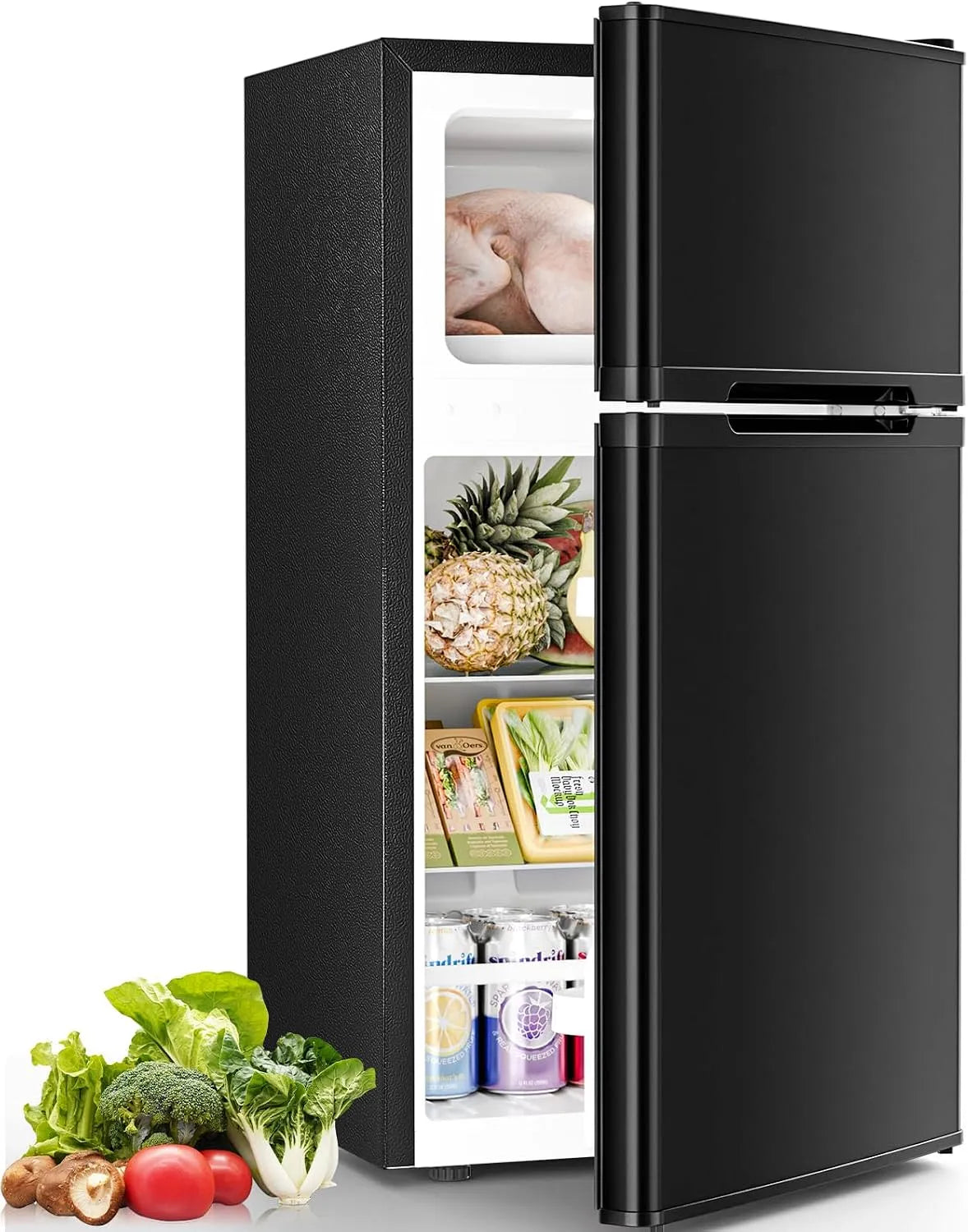 Kühlschrank, Thermostat, Gefrierfach, 45 Kubikfuß, Büro, Schlafzimmer, Antarctic Star Mini-Kühlschrank mit Gefrierfach 2