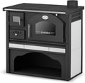 Backofen 5.9kW BImSchV2, Modell Classic GFS Ceramic, Kaminofen Holzofen Küchenhexe Küchenofen mit Backofen und Kochplatte ZVEZDA