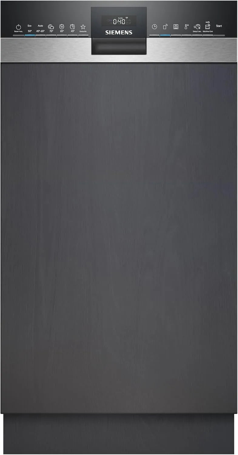 Siemens iQ300 SR53HS74KE Geschirrspüler, 45 cm, Slim-Format, 4K UHD, Siemens iQ300 Schmaler Teilintegrierter Geschirrspüler 45 cm SR53HS74KE