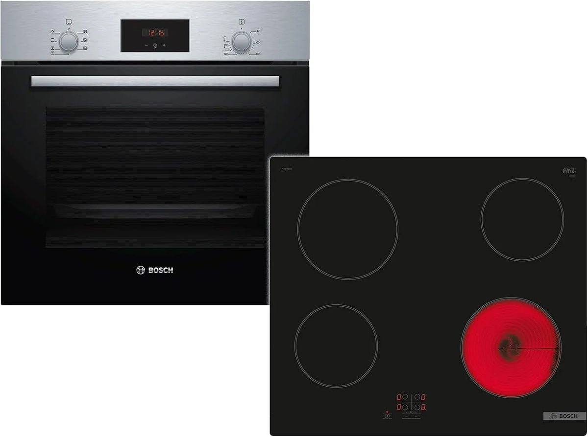 Bosch HBD231BR61 HBF133BR0 Glaskeramikkochfeld, Bosch HBD231BR61 Set Backofen HBF133BR0 + Glaskeramikkochfeld PKE61RAA2E