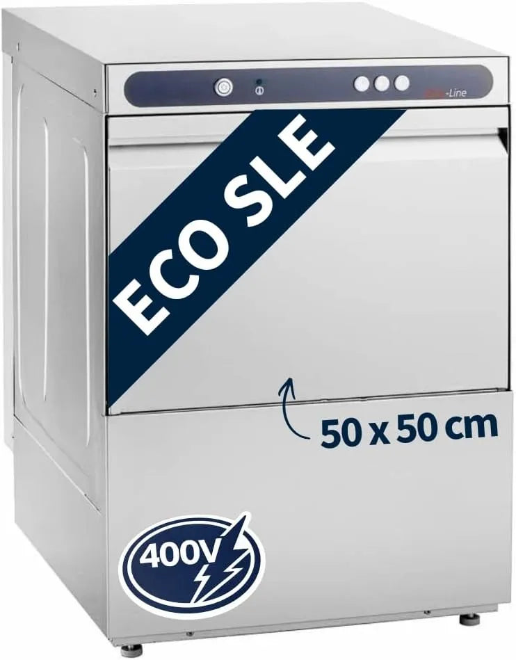 Geschirrspüler, 400 V, Spülmaschine, GastroHero ECOLINE-GSM54SLE, Edelstahl, GastroHero Geschirrspülmaschine 50x50