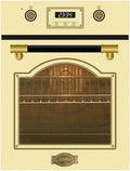 Backofen, 45 cm, 50 L, Einbau, autark, Leder bedeckte Griffstange, 9 Funktionen, Teleskopauszug, Intelligent Sysytem, Easy clean-Emaille