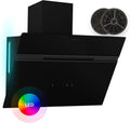 Klarstein 60-cm-Wandhaube Dunstabzugshaube, 600 m3/h, Energieklasse A, Küchenhaube, LED-Beleuchtung, Touch-Bedienung, Schwarz, Touch-Bedienfeld
