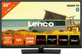 Smart TV, Fernseher, Lenco LED-3263BK 32-Zoll, HDR, WLAN, Bluetooth, Android OS, Schwarz, Flexibles Streaming & Integrierter Chromecast, HD-Ready