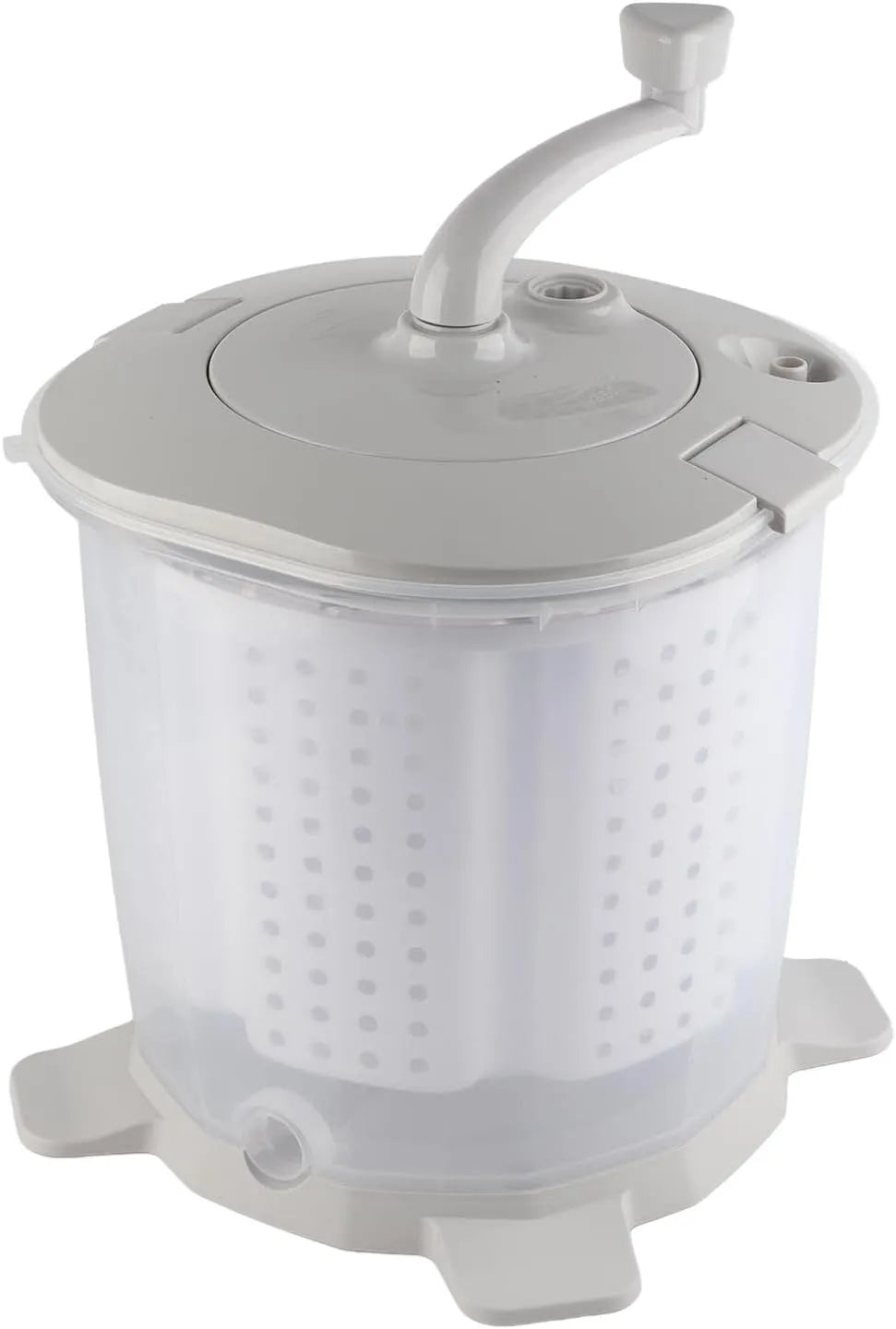 Waschmaschine, tragbar, Camping, Grau, Manuelle, Kompakte Nordic Grey, Annadue Tragbare Handkurbel-Waschmaschine