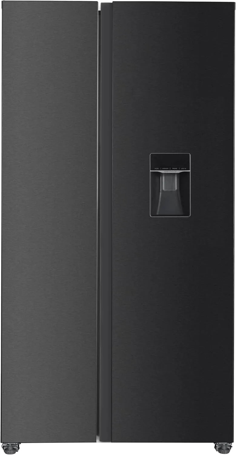 Respekta Kühlschrank, Schwarz, respekta Side by Side Kühlschrank Halvar Black Steel