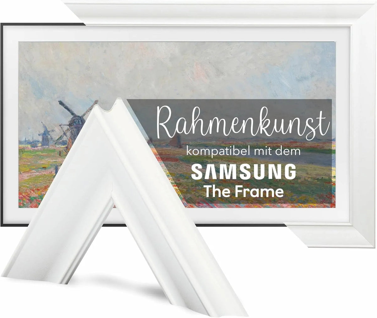 Samsung 85-Zoll-TV-Rahmen Smart TV, Fernseher, Weiß, 85-Zoll-TV-Rahmen für Samsung The Frame & Pro kompatibel